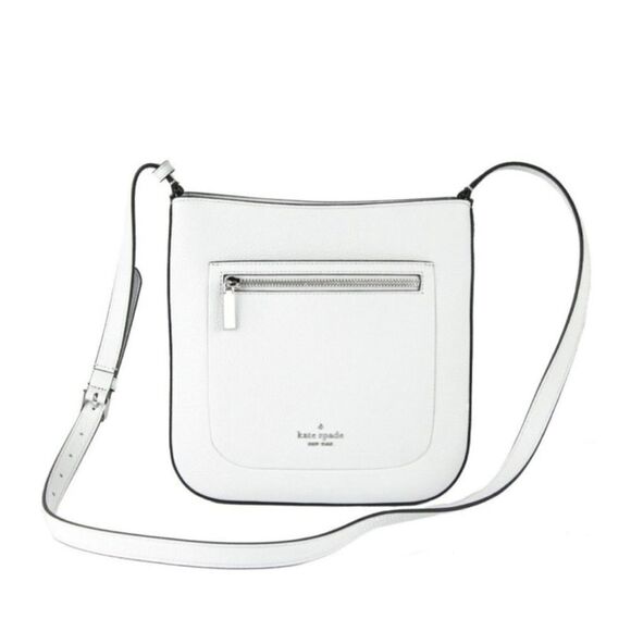 NEW Kate Spade Leila Medium Crossbody Bag Moonlight Pebbled Leather Top Zip - Picture 5 of 8